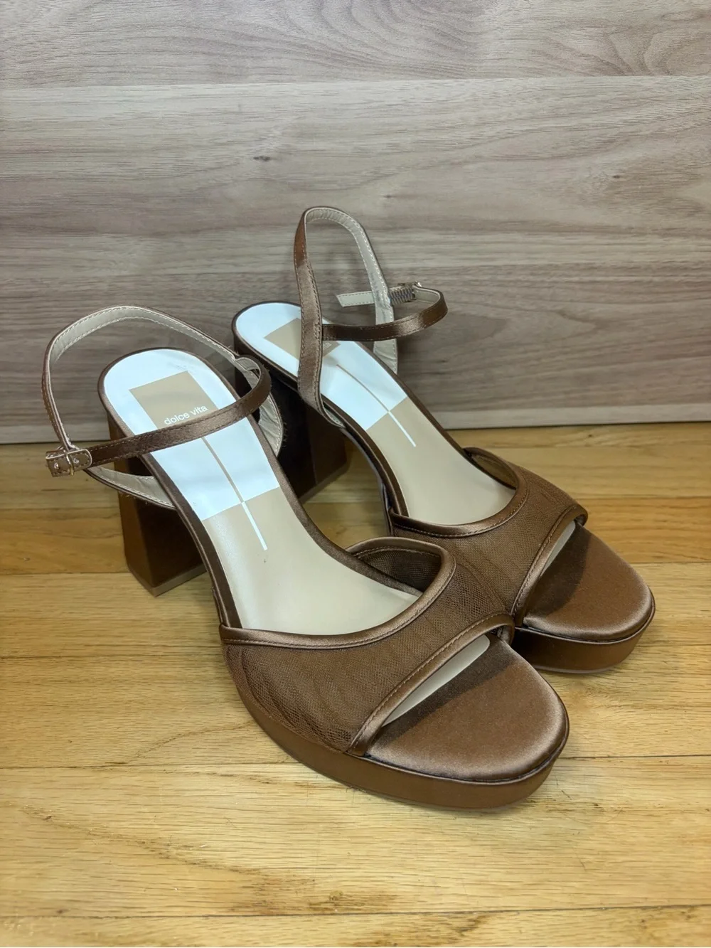 Dolce Vita Pomona Platform Block Heel Brown Sandals - Size 9.5